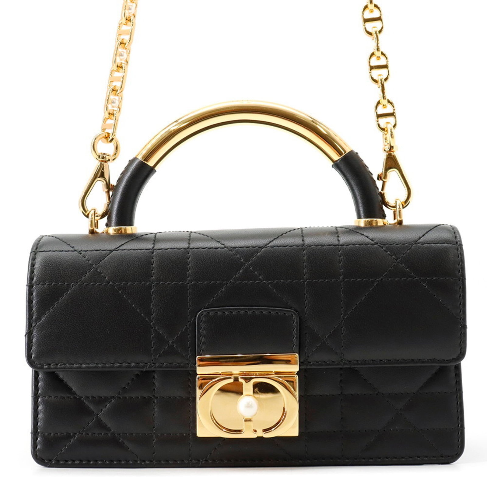 Handbag Christian Dior Leather Shoulder: Handbag Christian Dior Leather Shoulder Christian Dior Leather Shoulder Bag in Black. This sleek shoulder bag features a classic design, made from high-quality black leather and adorned with gold hard