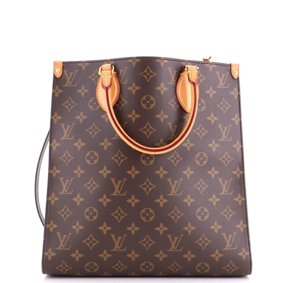 Sac Plat Canvas Monogram Louis Vuitton PM Bag: Sac Plat Canvas Monogram Louis Vuitton PM Bag Sac Plat Canvas Monogram Louis Vuitton PM Bag features a classic design with a canvas-coated exterior in brown, adorned with a signature monogram