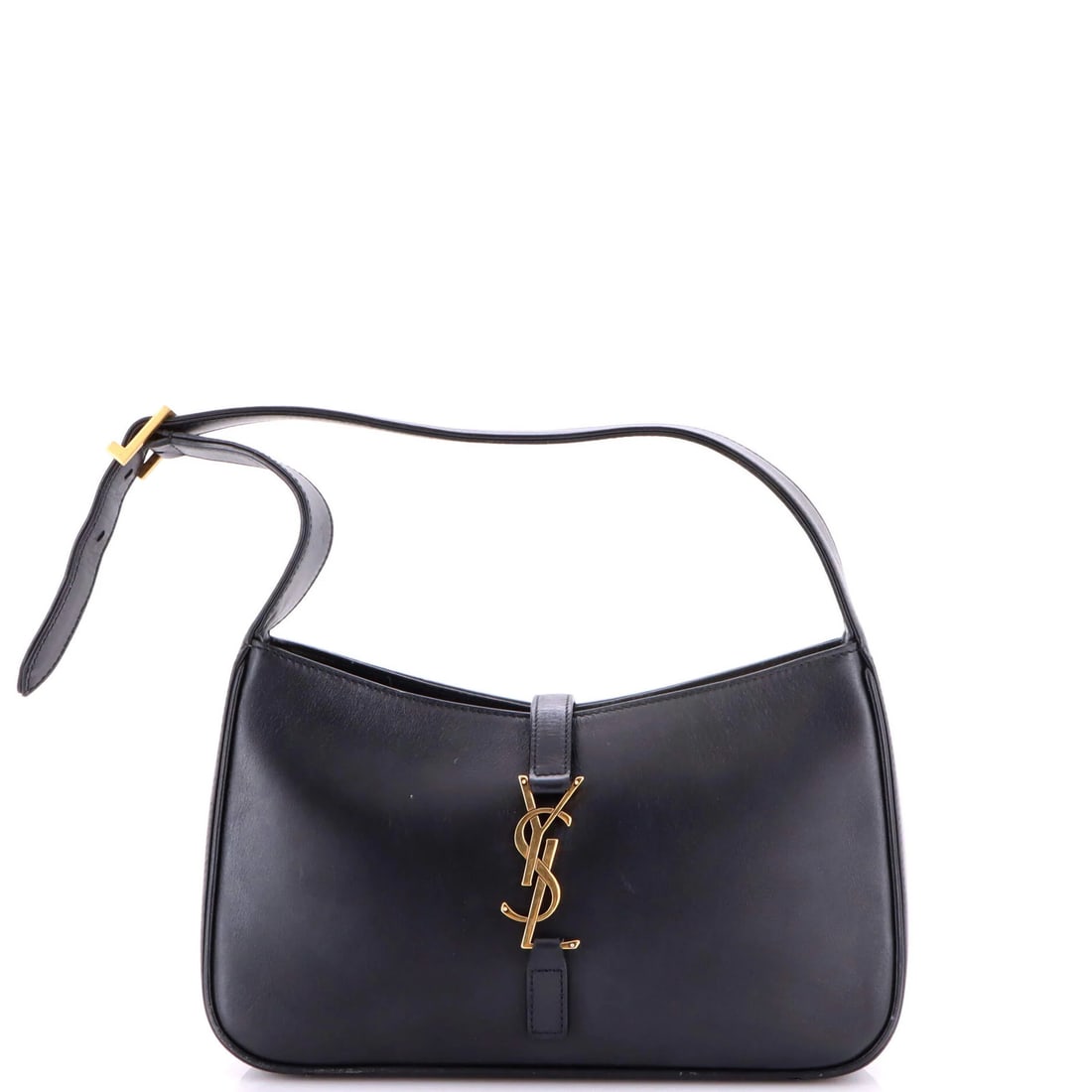 Hobo Leather Small Saint Laurent 5 a 7: Hobo Leather Small Saint Laurent 5 a 7 Small Saint Laurent Le 5 a 7 Hobo Leather Bag in Black features a classic design with a 7.5" handle drop and 6" height, making it a versatile and stylish