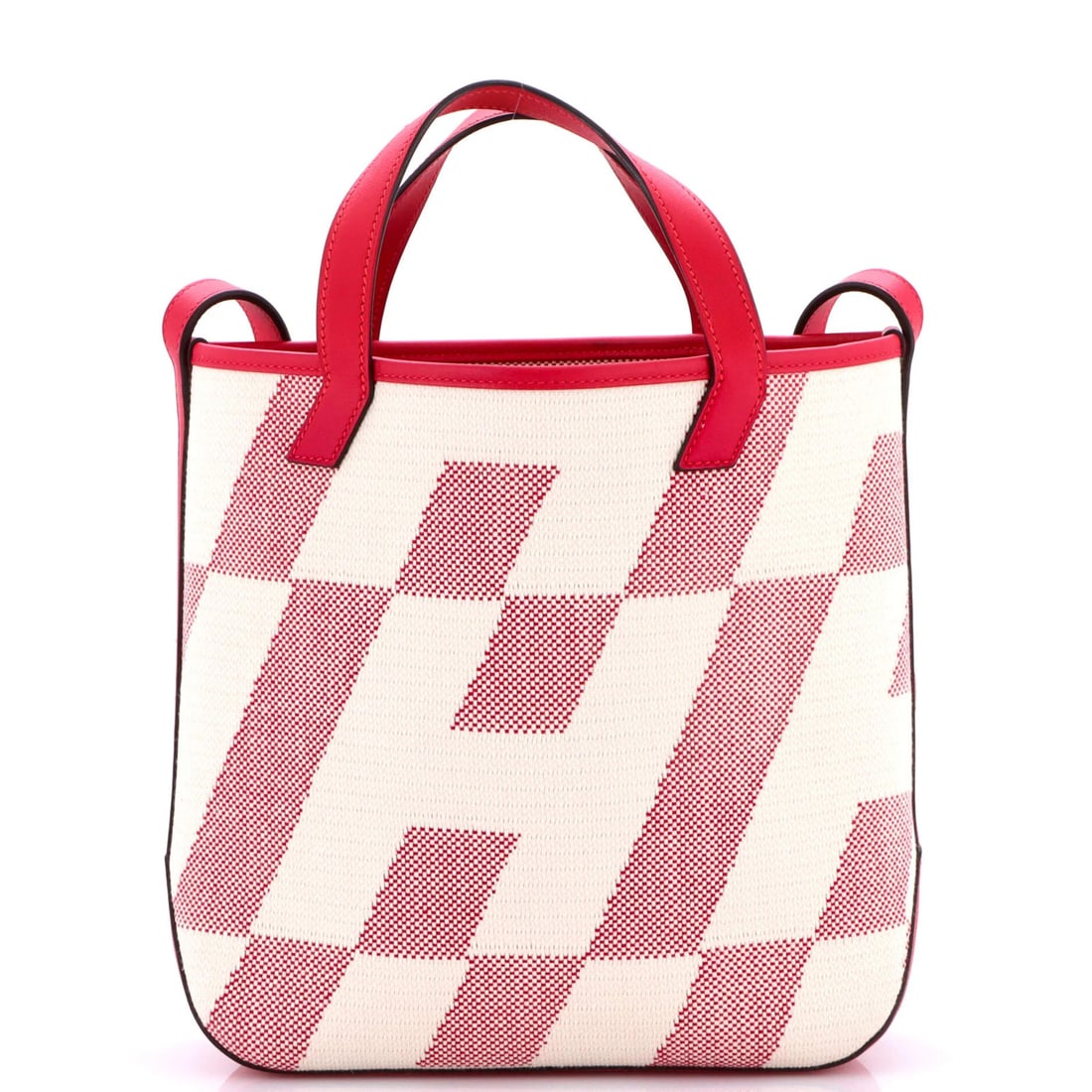 Hermes Cabas H en Biais Tote Canvas with Leather 27: Hermes Cabas H en Biais Tote Canvas with Leather 27 The Hermes Cabas H en Biais Tote Canvas with Leather 27 is a stylish and versatile shoulder bag. Measuring 10" in height, 9" in width, and 4" in