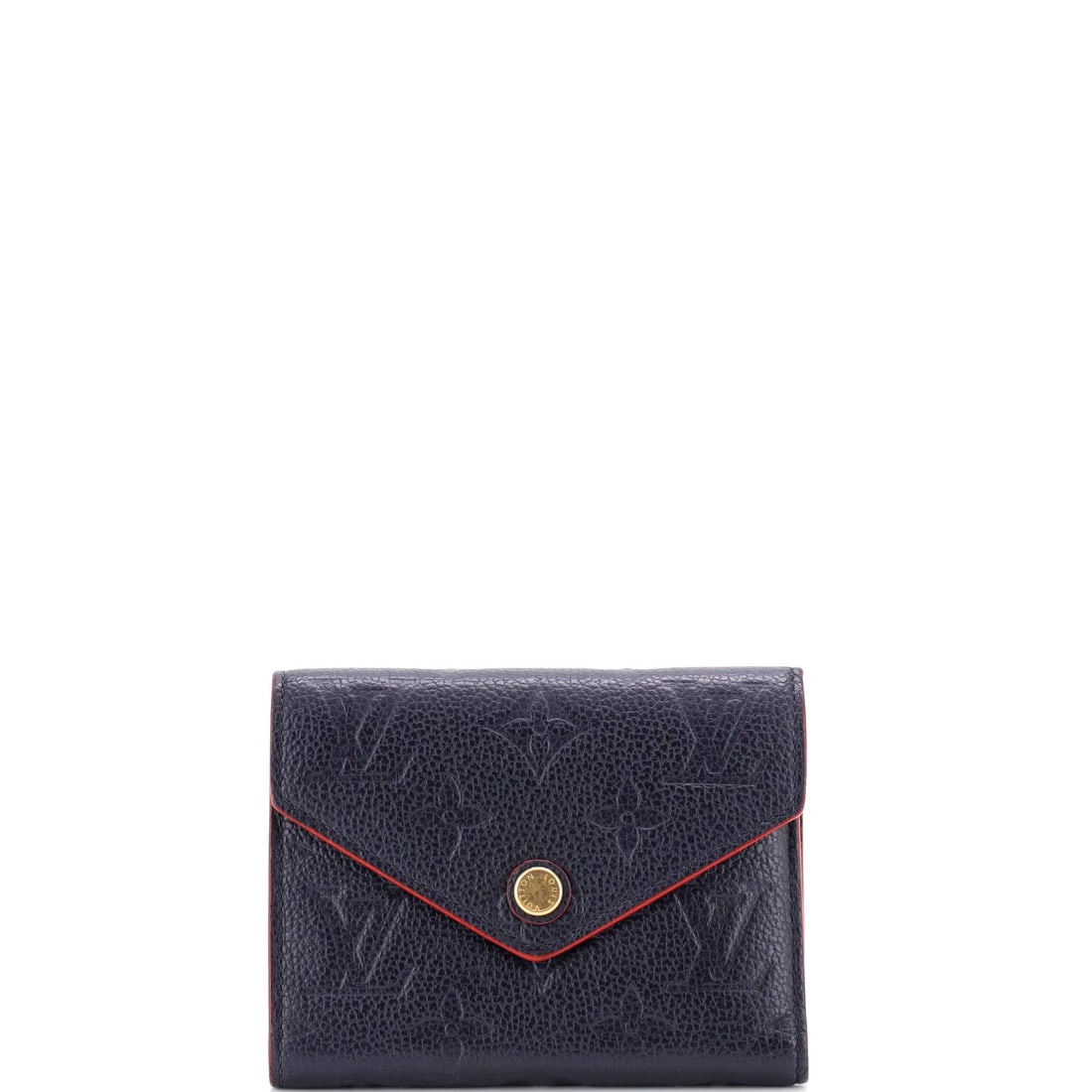 Victorine Wallet Monogram Leather Louis Vuitton Empreinte: Victorine Wallet Monogram Leather Louis Vuitton Empreinte Navy Blue Louis Vuitton Victorine Wallet Monogram Empreinte Leather features a classic design with a signature monogram pattern, crafted from