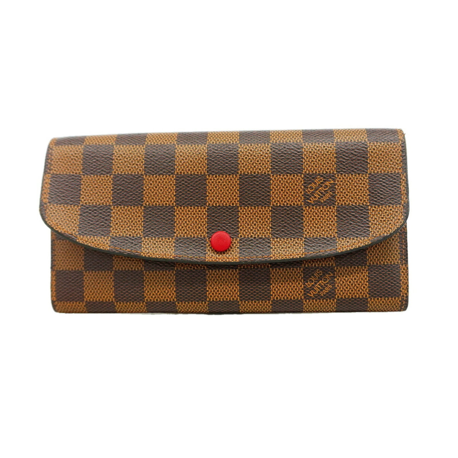 Long Wallet Louis Vuitton Bi Fold: Long Wallet Louis Vuitton Bi Fold Long wallet with a classic bi-fold design, available in the iconic Louis Vuitton Rouge color. Measuring 10.5cm x 19cm x 1cm, this stylish accessory is perfect for eve