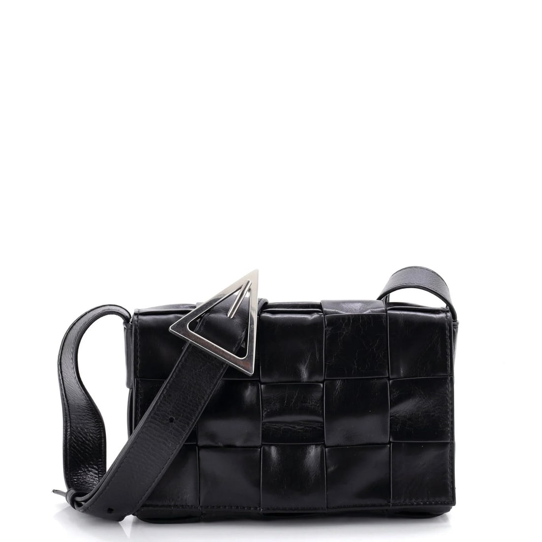 Maxi Intrecciato Leather Small Crossbody Bag Cassette Bottega (1 of 6)