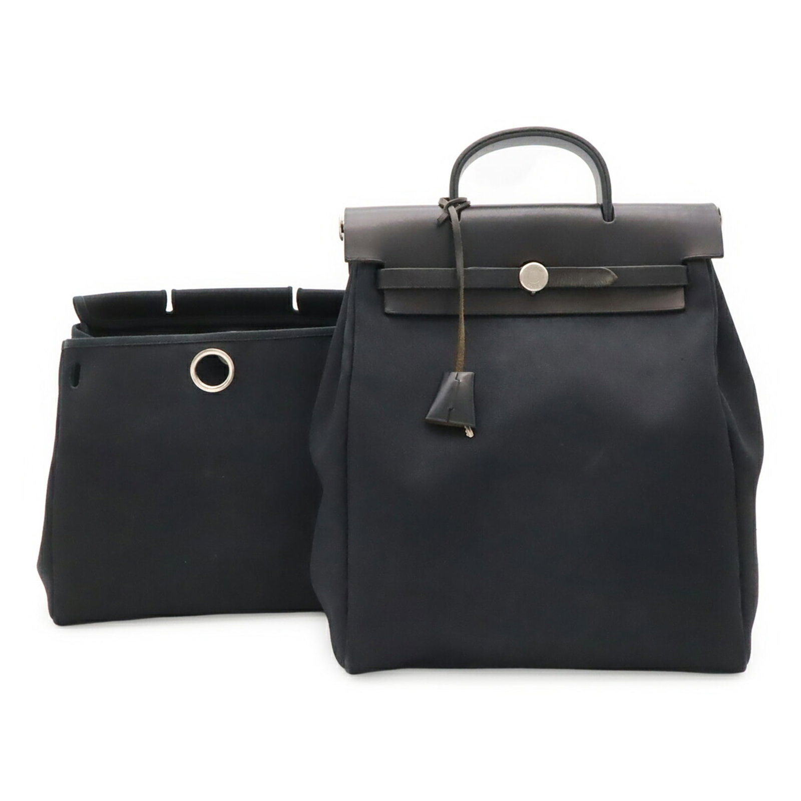 Toile Officier Leather Handbag Hermes Backpack (1 of 10)