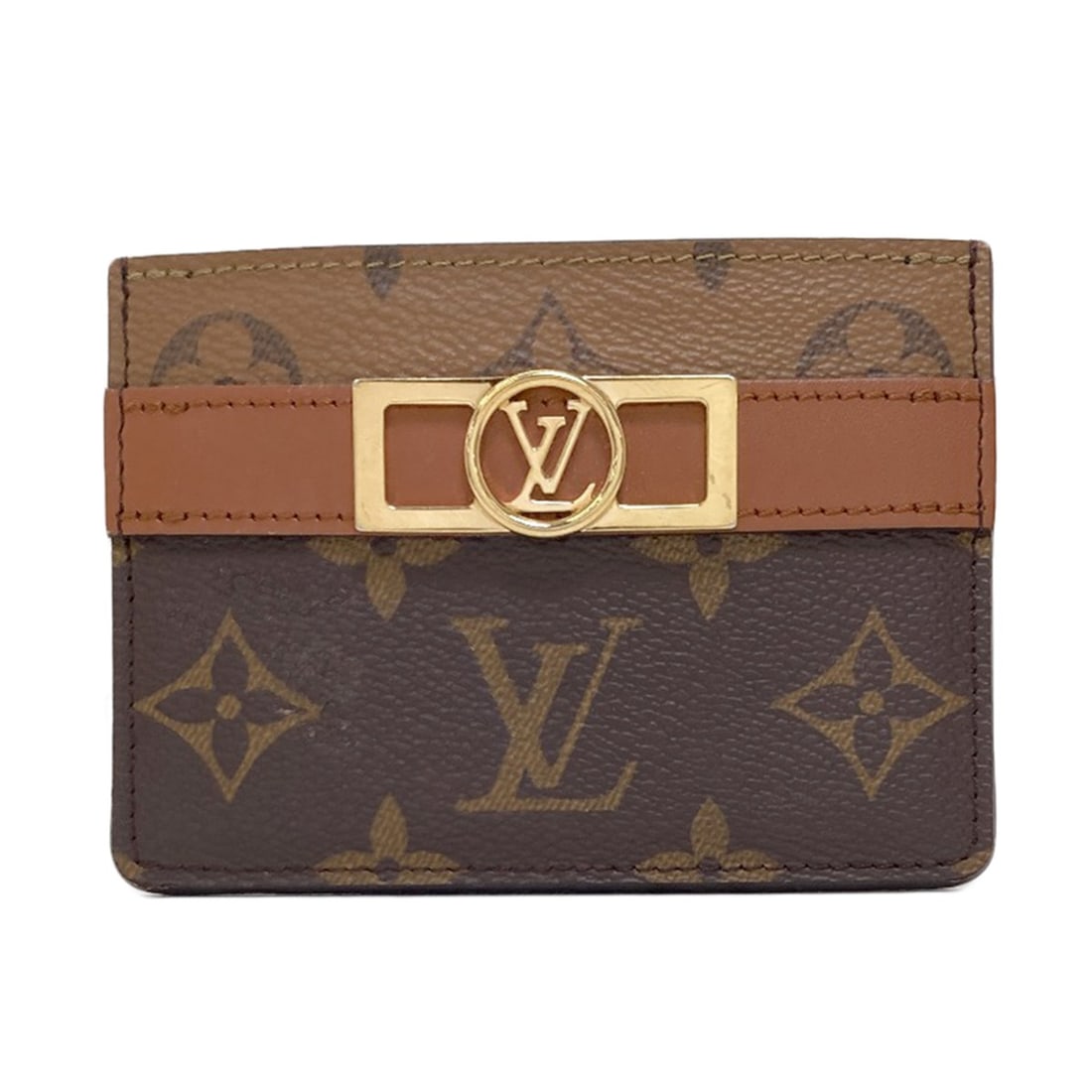Canvas Monogram Porte Card Case Cartes Dauphine M80594 Louis Vuitton: Canvas Monogram Porte Card Case Cartes Dauphine M80594 Louis Vuitton Brown Monogram Canvas Cartes Dauphine Case with Signed Work. This LOUIS VUITTON Cartes Dauphine case features a classic brown monog