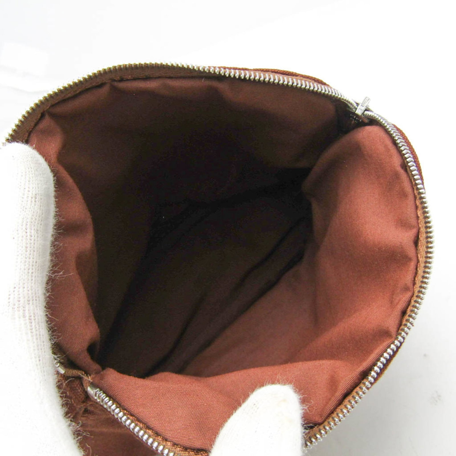 Cotton Leather Pouch Hermes - 3