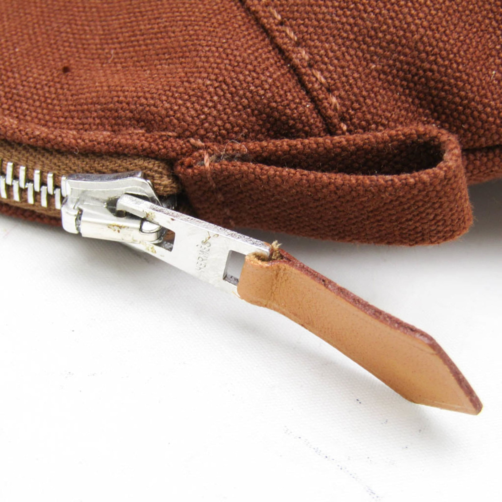 Cotton Leather Pouch Hermes - 7