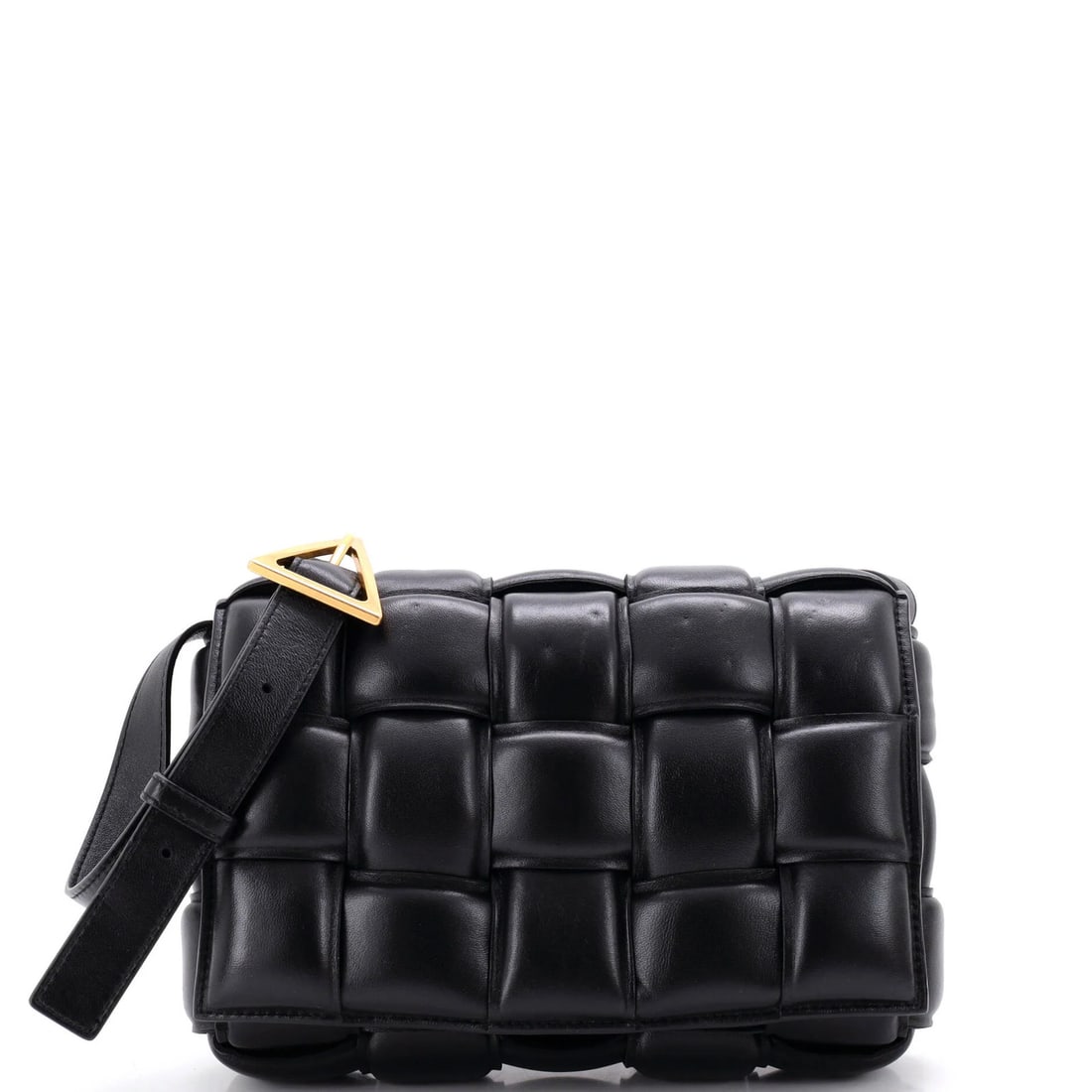 Padded Maxi Leather Intrecciato Crossbody Bag Cassette Veneta (1 of 5)
