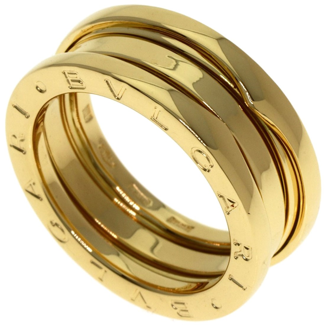 Bvlgari Zero1 2 Band Yellow Gold K18 Ring 52: Bvlgari Zero1 2 Band Yellow Gold K18 Ring 52 Bvlgari Zero1 2 Band Yellow Gold K18 Ring 52 features a striking 2-band design in K18 yellow gold, showcasing the brand's signature elegance. This ring