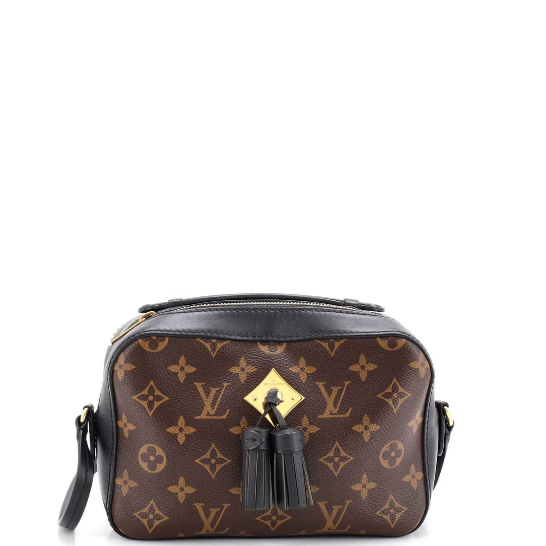 Monogram Canvas Leather Louis Vuitton Saintonge Handbag: Monogram Canvas Leather Louis Vuitton Saintonge Handbag Brown Monogram Canvas with Leather Exterior, Red Fabric Interior, Gold Hardware. This Louis Vuitton Saintonge Handbag features a unique canvas