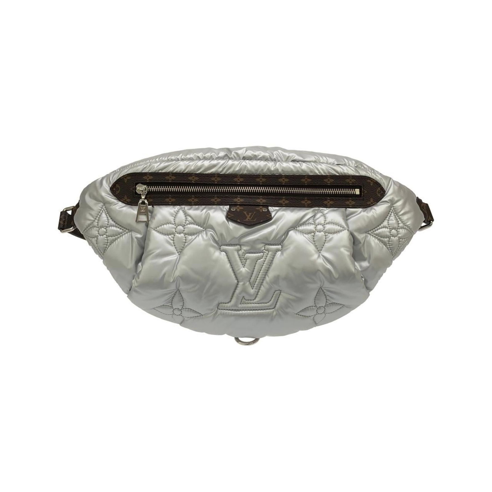 Louis Vuitton Handbag Nylon: Louis Vuitton Handbag Nylon Silver Louis Vuitton MPN M20971 Nylon Handbag with Dust Bag. This Louis Vuitton handbag is made of nylon and features silver hardware. The bag measures 24cm x 36cm x 5cm