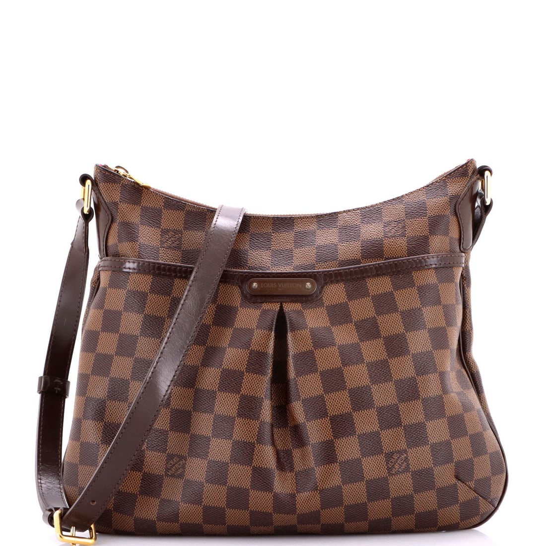 Handbag Damier Bloomsbury Louis Vuitton: Handbag Damier Bloomsbury Louis Vuitton Brown canvas coated Louis Vuitton Damier Bloomsbury cross body bag with scuffs, edge wear, and minor creases on exterior. The bag features a sturdy gold and