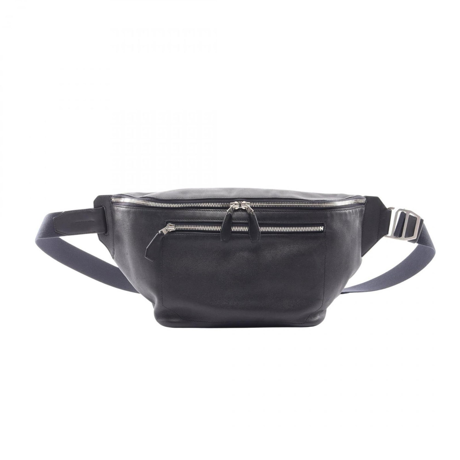 Leather Sling Handbag Fanny Pack Hermes: Leather Sling Handbag Fanny Pack Hermes Navy leather fanny pack from Hermes, measuring 19cm x 23cm x 8.5cm, features a classic design with a signature. Item Specifics: Brand: Hermes Type: Fanny pack,