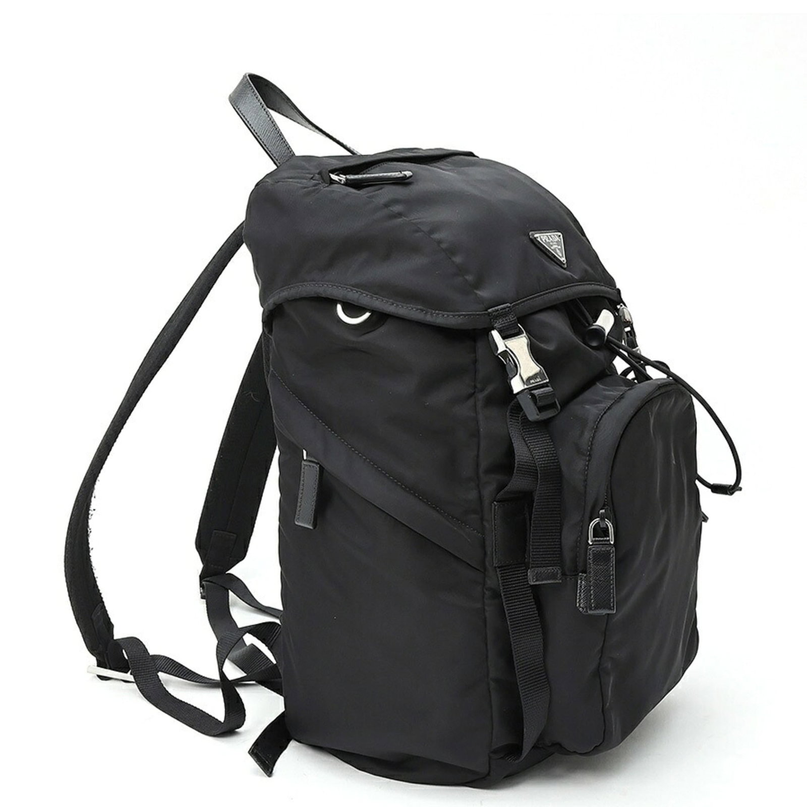 Nylon Fabric Leather Backpack Prada - 2