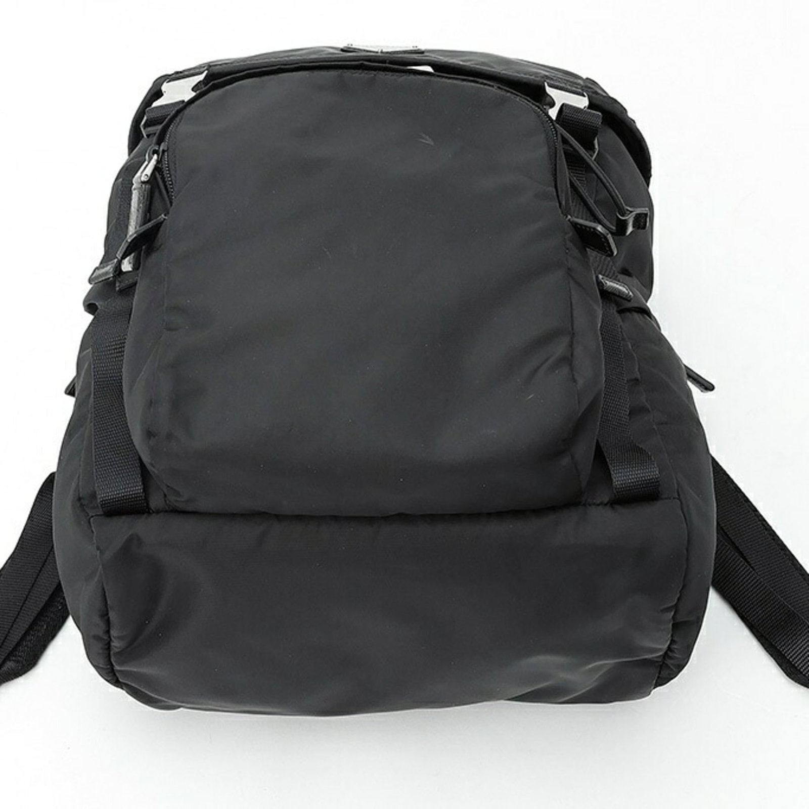 Nylon Fabric Leather Backpack Prada - 4