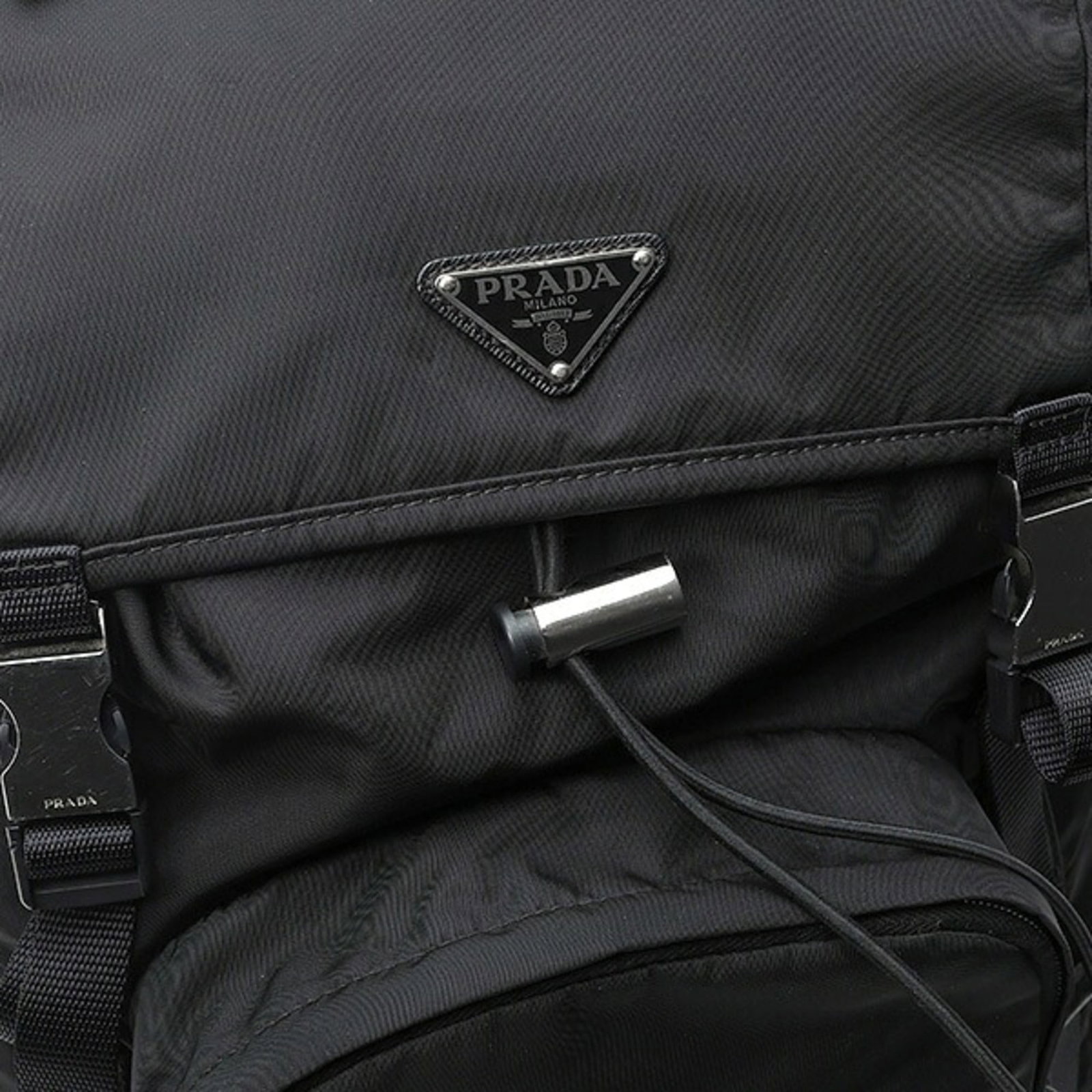 Nylon Fabric Leather Backpack Prada - 5