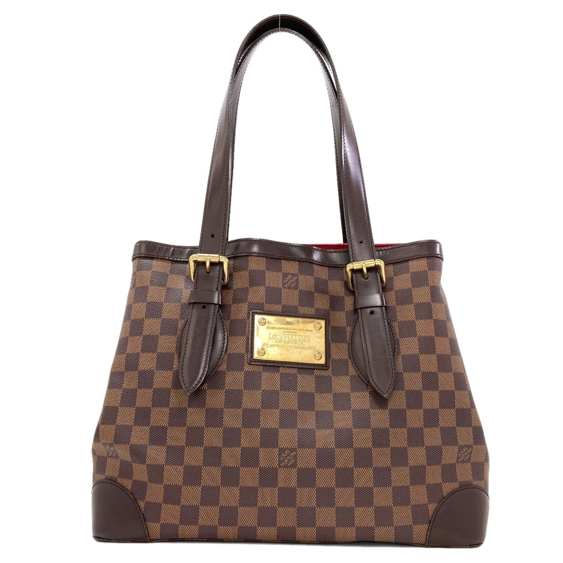 Louis Vuitton N51204 Hampstead Mm Tote Bag Damier Canvas: Louis Vuitton N51204 Hampstead Mm Tote Bag Damier Canvas Brown Damier canvas tote bag from LOUIS VUITTON, featuring a classic design with a signature. This iconic bag is made from high-quality canvas