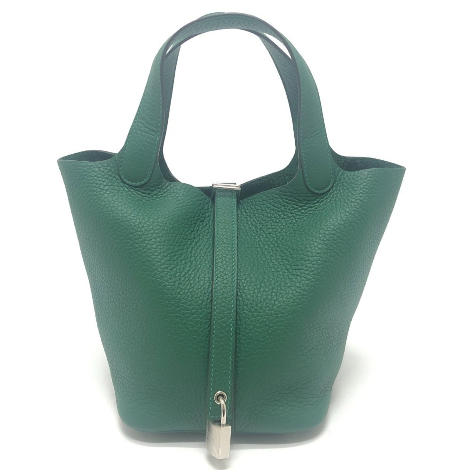 Clemence Leather Handbag Taurillon Hermes: Clemence Leather Handbag Taurillon Hermes Taurillon clemence leather gives this handbag a unique, sophisticated look. Made from high-quality Taurillon clemence leather, this green handbag features a c