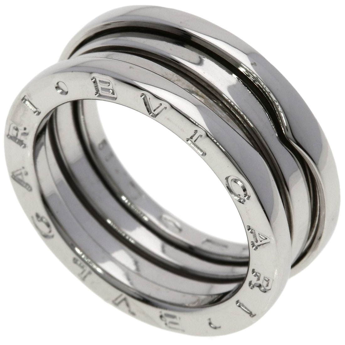 Band Bvlgari K18 White Gold 2 Ring Zero1 #53: Band Bvlgari K18 White Gold 2 Ring Zero1 #53 K18 White Gold 2 Ring Zero1 #53 is a stunning BVLGARI ring featuring a sleek, silver metal design with a purity of K18. This 2-ring set showcases the brand