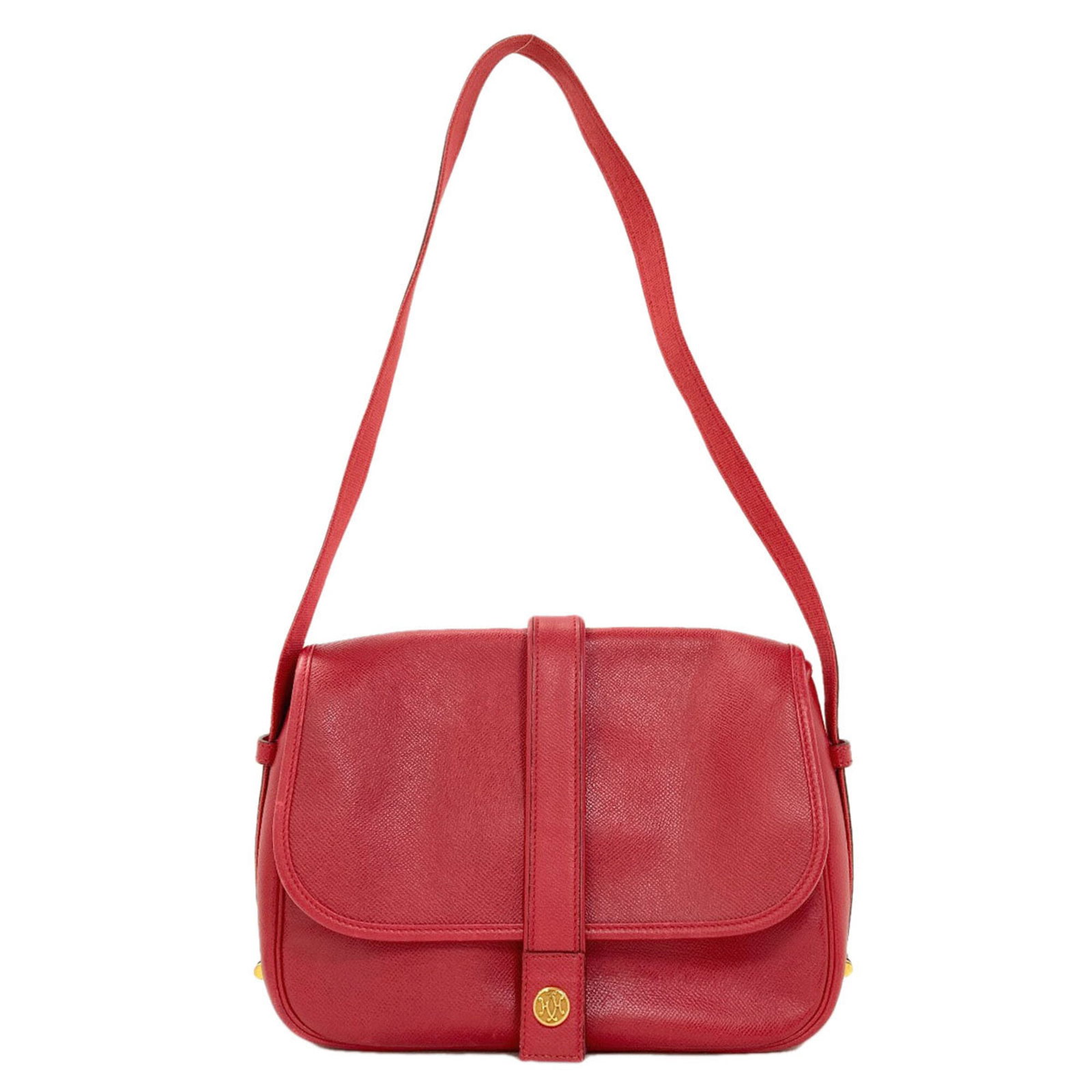 Courchevel Leather Hermes Bag: Courchevel Leather Hermes Bag The Courchevel leather Hermes bag boasts a striking red color and sleek design, making it a stylish addition to any woman's wardrobe. Measuring 21cm x 28cm x 8cm, this