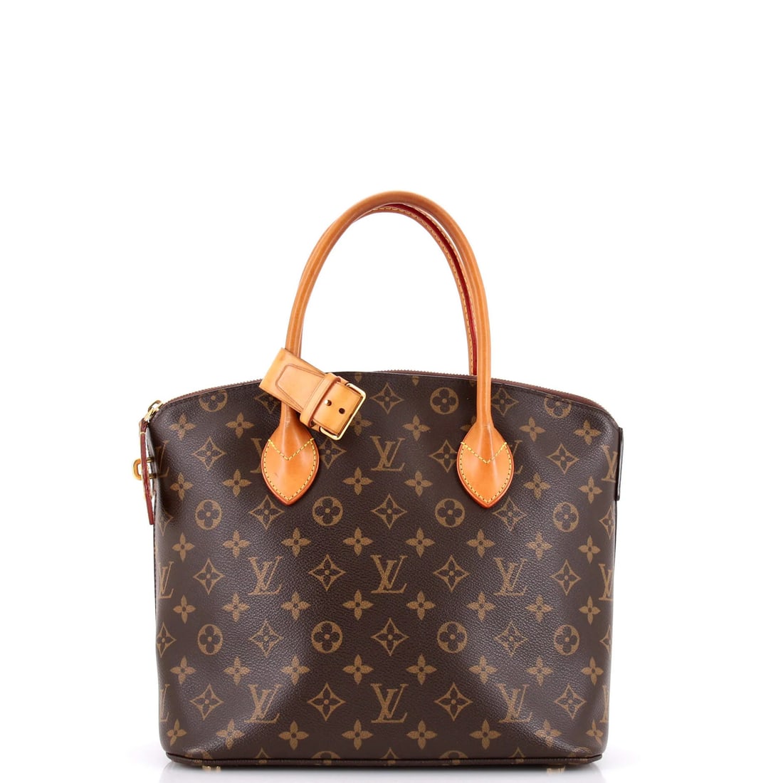 Louis Vuitton Lockit NM Handbag Monogram Canvas PM: Louis Vuitton Lockit NM Handbag Monogram Canvas PM Brown Louis Vuitton Lockit NM Handbag Monogram Canvas PM with gold hardware and burgundy leather interior. This top-handle bag features a classic des