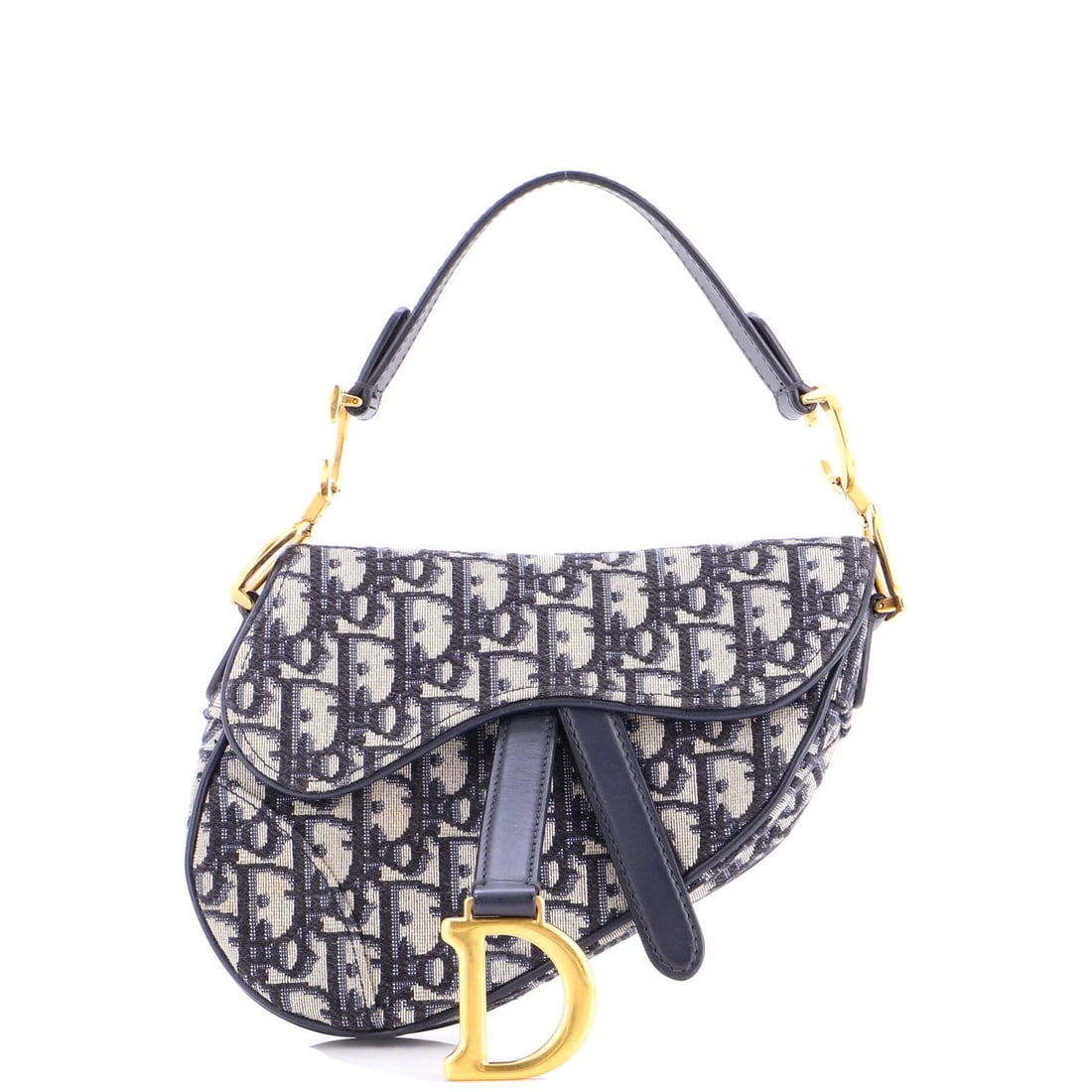Canvas Oblique Christian Dior Saddle Mini: Canvas Oblique Christian Dior Saddle Mini Canvas Oblique Christian Dior Saddle Mini - A stylish and compact shoulder bag with a signature blue canvas exterior, featuring a classic oblique design and