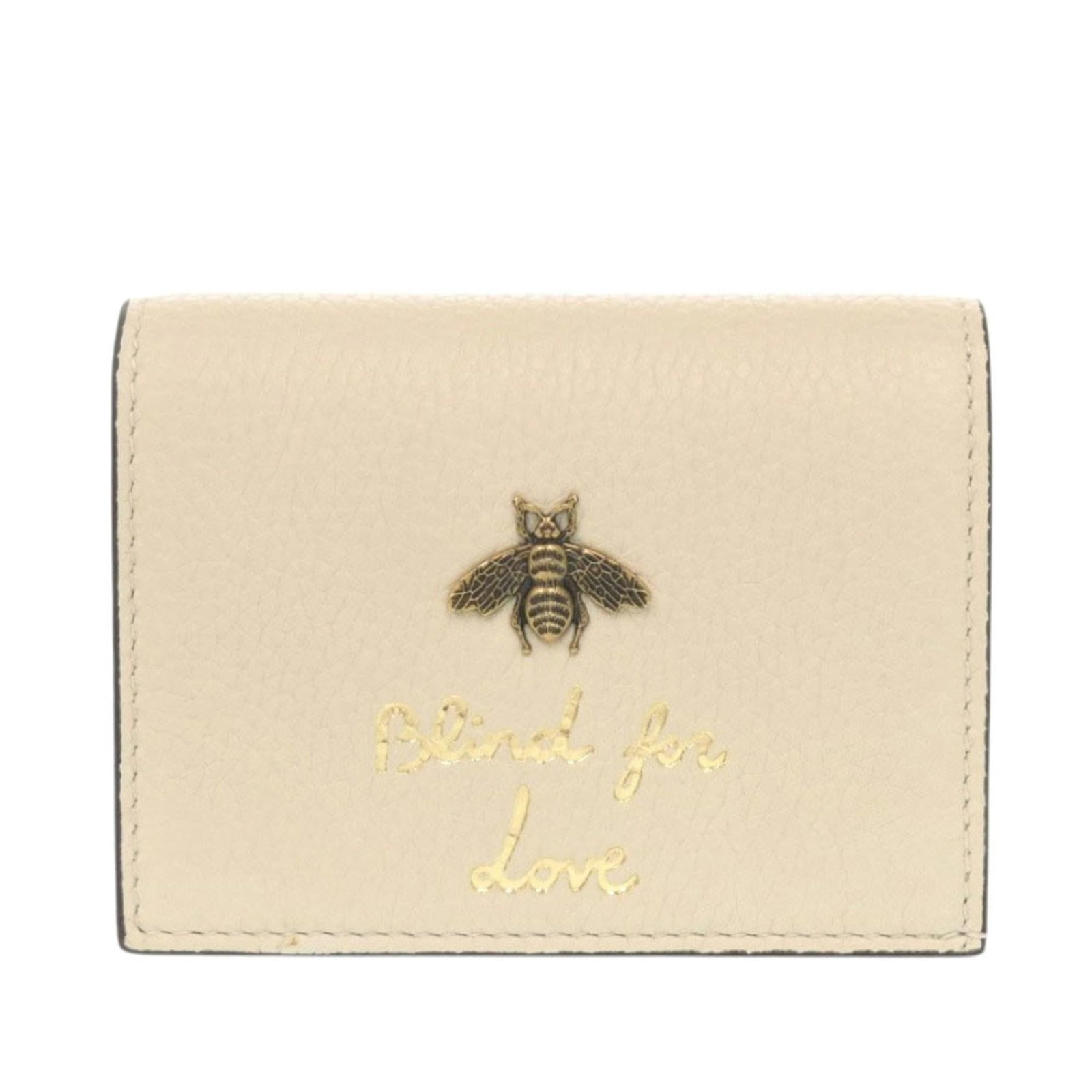 Gucci Wallet (Bi-Fold) Leather: Gucci Wallet (Bi-Fold) Leather This Gucci bi-fold leather wallet features a classic design with a timeless ivory color. Made from high-quality leather, its sleek dimensions make it a versatile