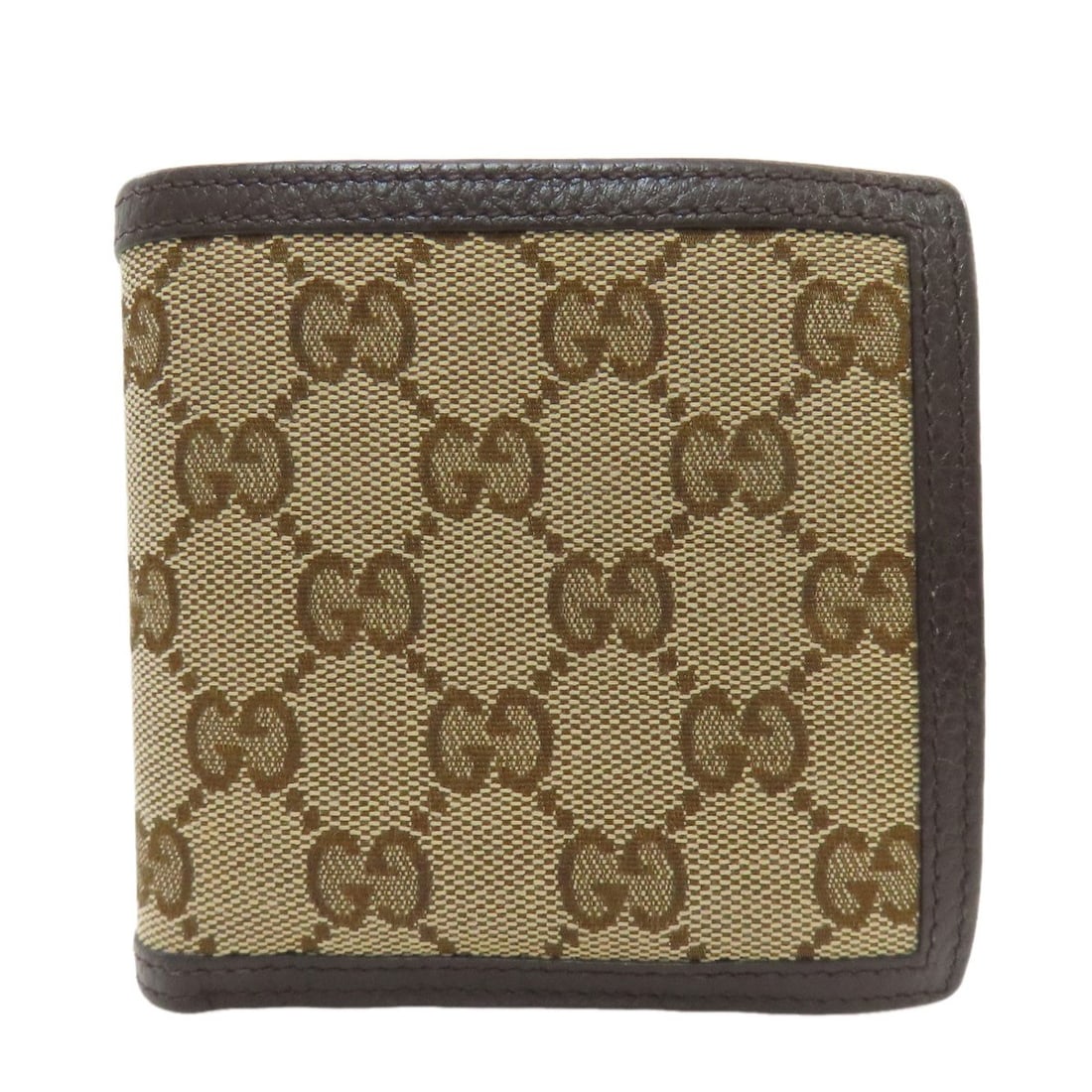 Gucci 150413 Outlet Gg Bifold Wallet With Coin Pocket Canvas Leather: Gucci 150413 Outlet Gg Bifold Wallet With Coin Pocket Canvas Leather Brown canvas leather bifold wallet with coin pocket, a classic design from Gucci. The wallet features a simple yet stylish