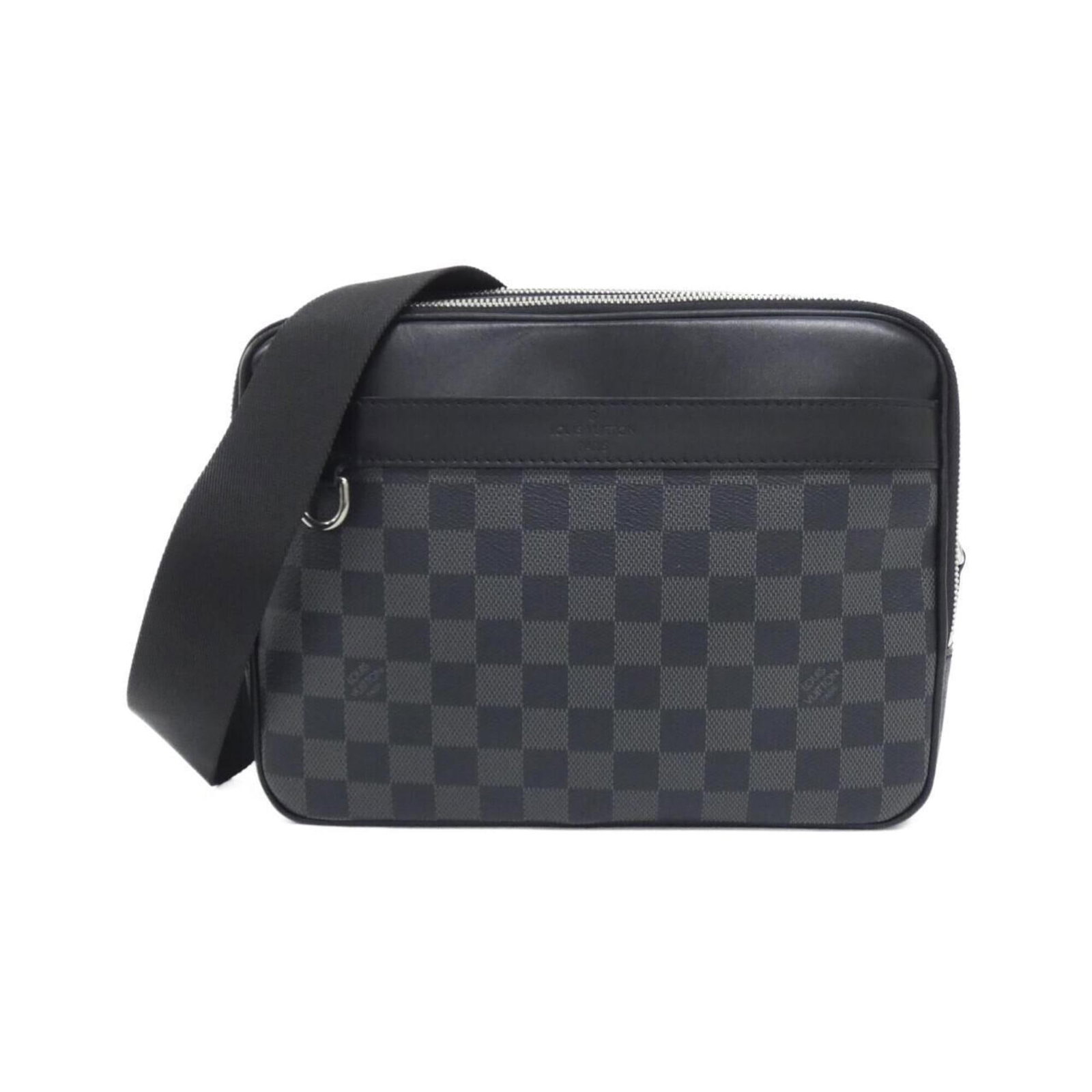 Canvas Coated Louis Vuitton Bag Shoulder: Canvas Coated Louis Vuitton Bag Shoulder Canvas Coated Louis Vuitton Bag Shoulder - A stylish and functional shoulder bag with a durable coated canvas material, silver hardware, and a sleek graphite