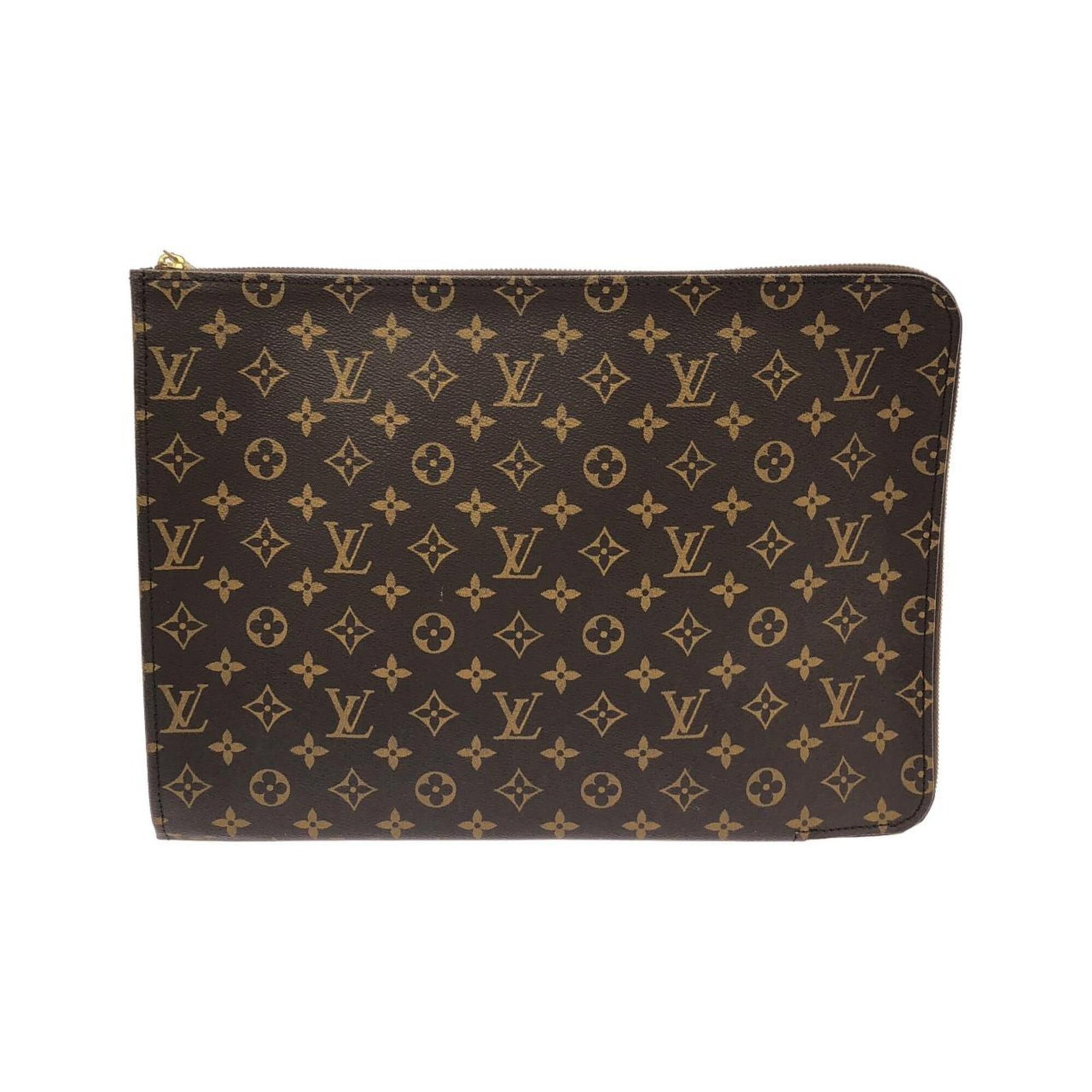 Louis Vuitton Handbag Coated Canvas: Louis Vuitton Handbag Coated Canvas Marron coated canvas Louis Vuitton handbag with gold hardware, measuring 28cm x 38cm x 2cm, is a stylish and practical accessory. The coated canvas material provide