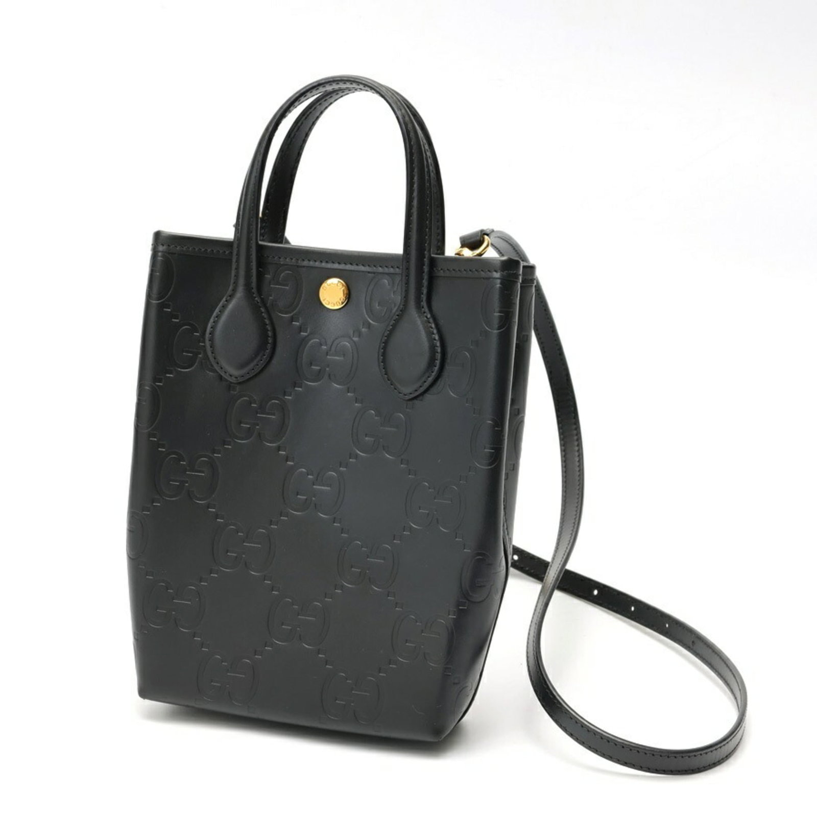 Shoulder Bag Leather: Shoulder Bag Leather Made from high-quality leather, this Gucci shoulder bag boasts a sleek black design that exudes timeless elegance. Measuring 21cm x 17cm x 5cm, it offers a spacious and stylish