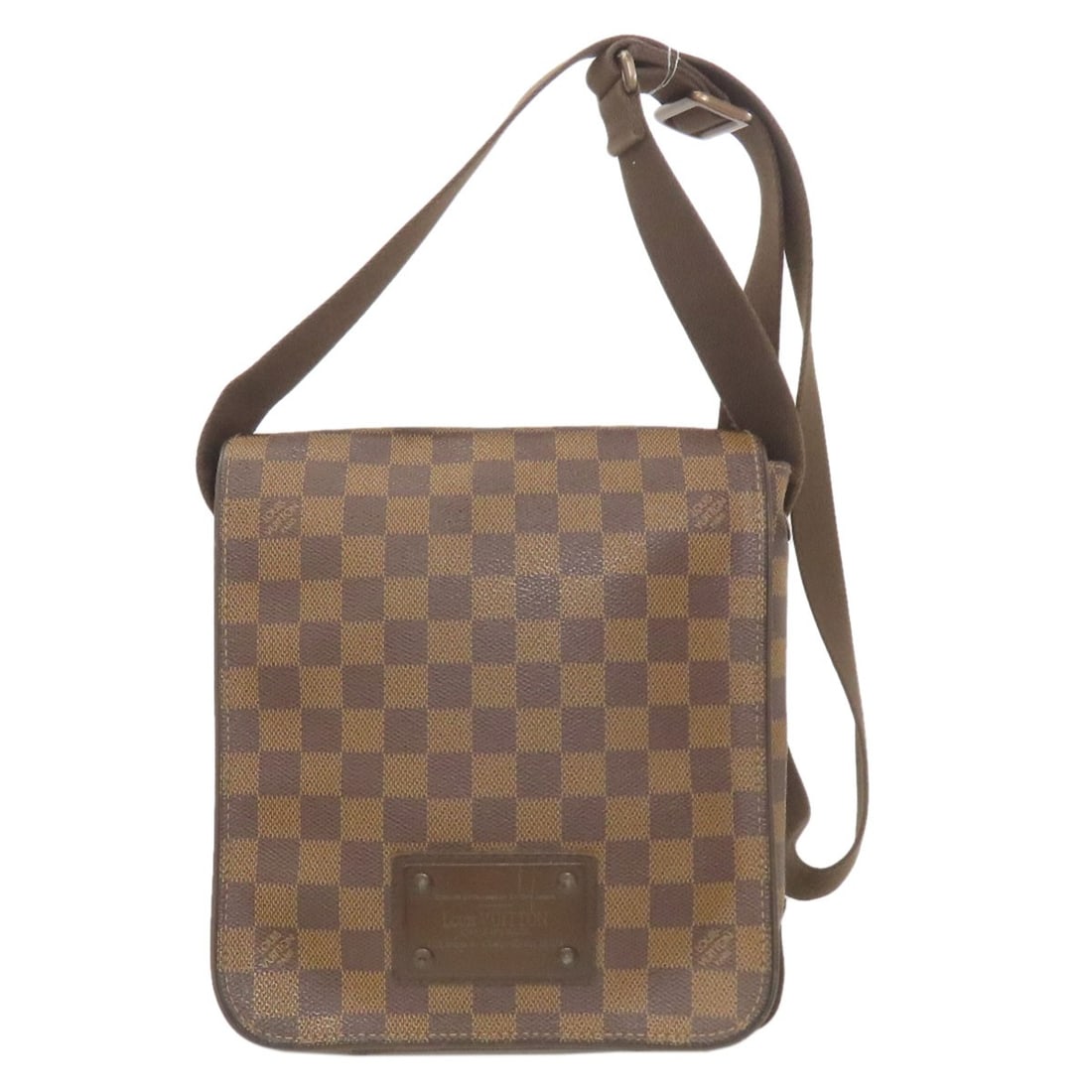 Damier Canvas Louis Vuitton N51210 Shoulder Bag: Damier Canvas Louis Vuitton N51210 Shoulder Bag Brown Damier canvas shoulder bag from LOUIS VUITTON. Features a classic design with a signature Damier pattern, made from high-quality canvas material. 
