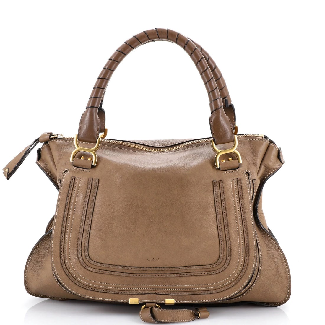 Chloe Large Leather Satchel Marcie: Chloe Large Leather Satchel Marcie Chloe Large Leather Satchel Marcie - A Timeless Brown Classic. This Chloe Large Leather Satchel Marcie boasts a rich brown exterior with scuffs, cracking, and minor 