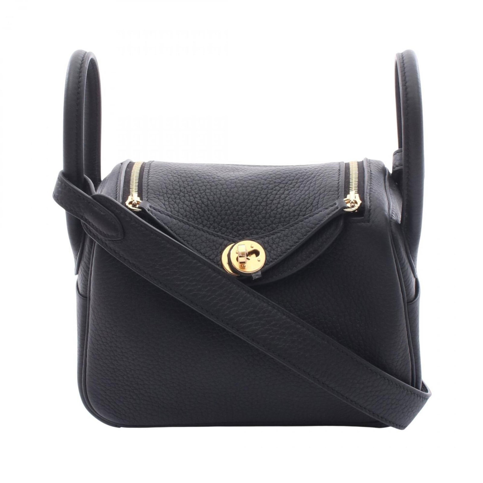 Clemence Taurillon Leather Shoulder Bag Hermes Handbag: Clemence Taurillon Leather Shoulder Bag Hermes Handbag Taurillon clemence leather gives this black shoulder bag a sophisticated, luxurious feel. With its 13cm x 17.5cm x 9cm dimensions, it's a stylish