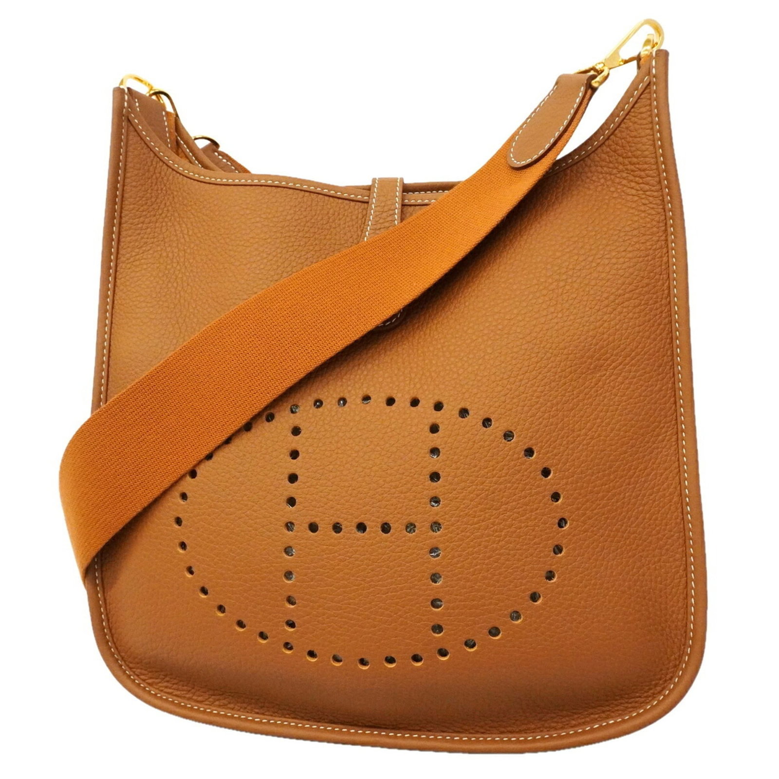 Hermes Shoulder Bag Taurillon Clemence Leather: Hermes Shoulder Bag Taurillon Clemence Leather Taurillon Clemence leather craftsmanship is on full display in this exquisite Hermes shoulder bag, boasting a rich gold hardware accent that adds a