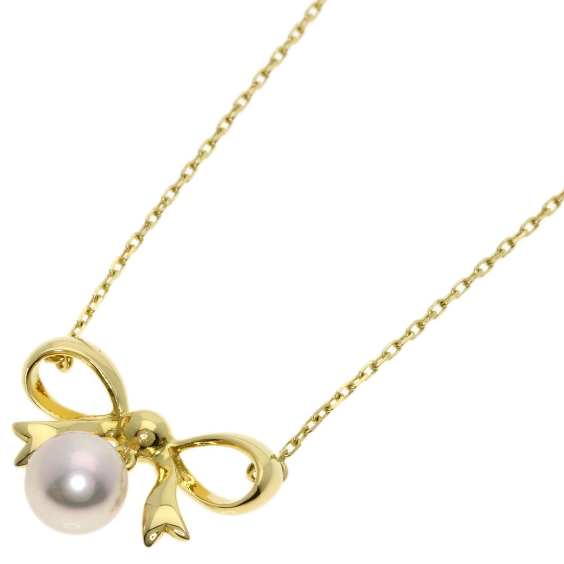 Pearl Necklace Motif Ribbon K18 Yellow Gold Mikimoto: Pearl Necklace Motif Ribbon K18 Yellow Gold Mikimoto K18 Yellow Gold Mikimoto pearl necklace motif ribbon is a stunning piece of jewelry featuring a pearl type necklace made from K18 gold metal with
