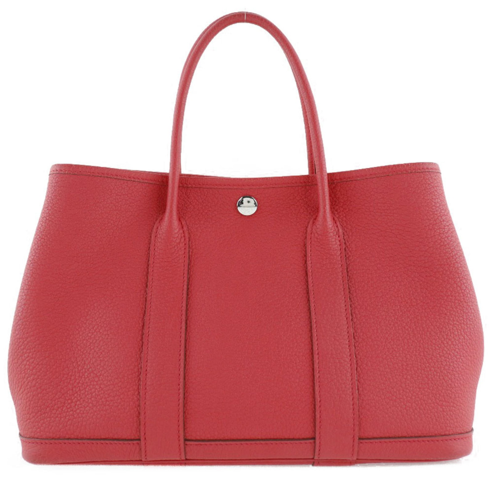 Handbag Hermes Negonda Leather: Handbag Hermes Negonda Leather The Hermes Negonda Leather Handbag boasts a unique Bougainvillier pink hue and Negonda leather construction, characteristic of the Garden collection. This stylish bag fe