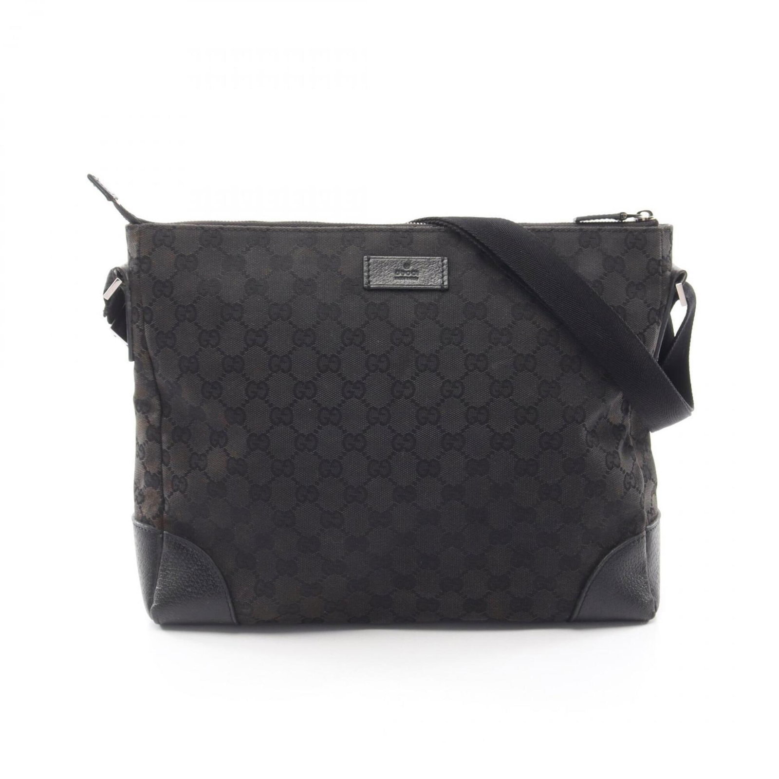 Shoulder Bag Gg Canvas Leather Handbag Gucci: Shoulder Bag Gg Canvas Leather Handbag Gucci Gucci's iconic GG canvas and leather shoulder bag is a stylish and versatile accessory, featuring a sleek black design that exudes sophistication. Measurin