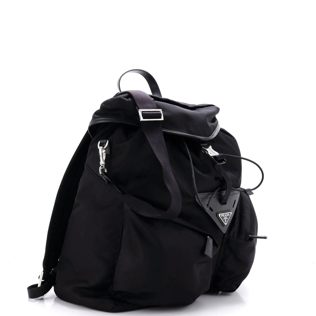 Nylon Re Convertible Backpack with Leather Prada - 2