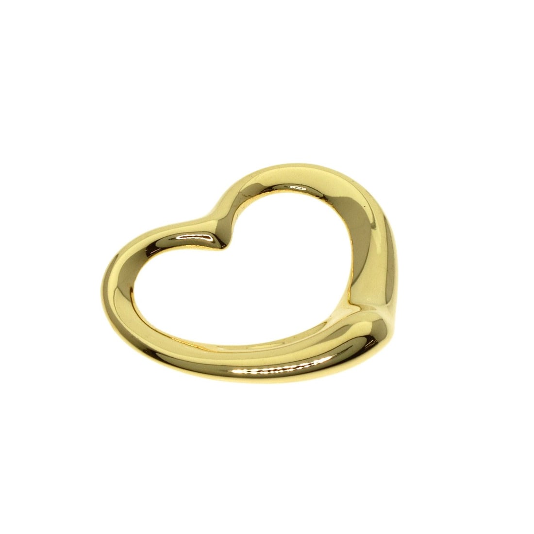 Yellow Gold Pendant K18 Open Heart Tiffany&Co: Yellow Gold Pendant K18 Open Heart Tiffany&Co K18 Yellow Gold Pendant with Open Heart Design, a stunning piece from Tiffany&Co. This pendant showcases a bold open heart design crafted from 18k K18