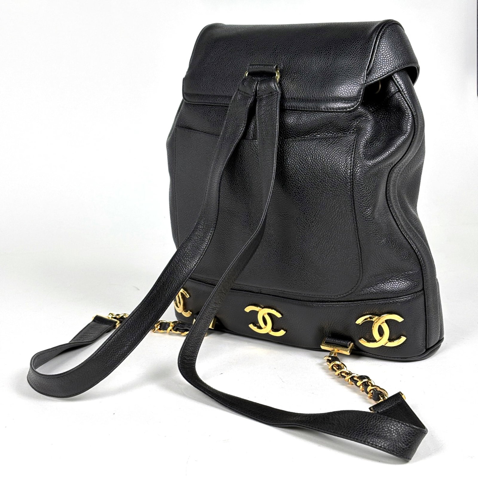 Calfskin Grained Chanel Backpack - 2