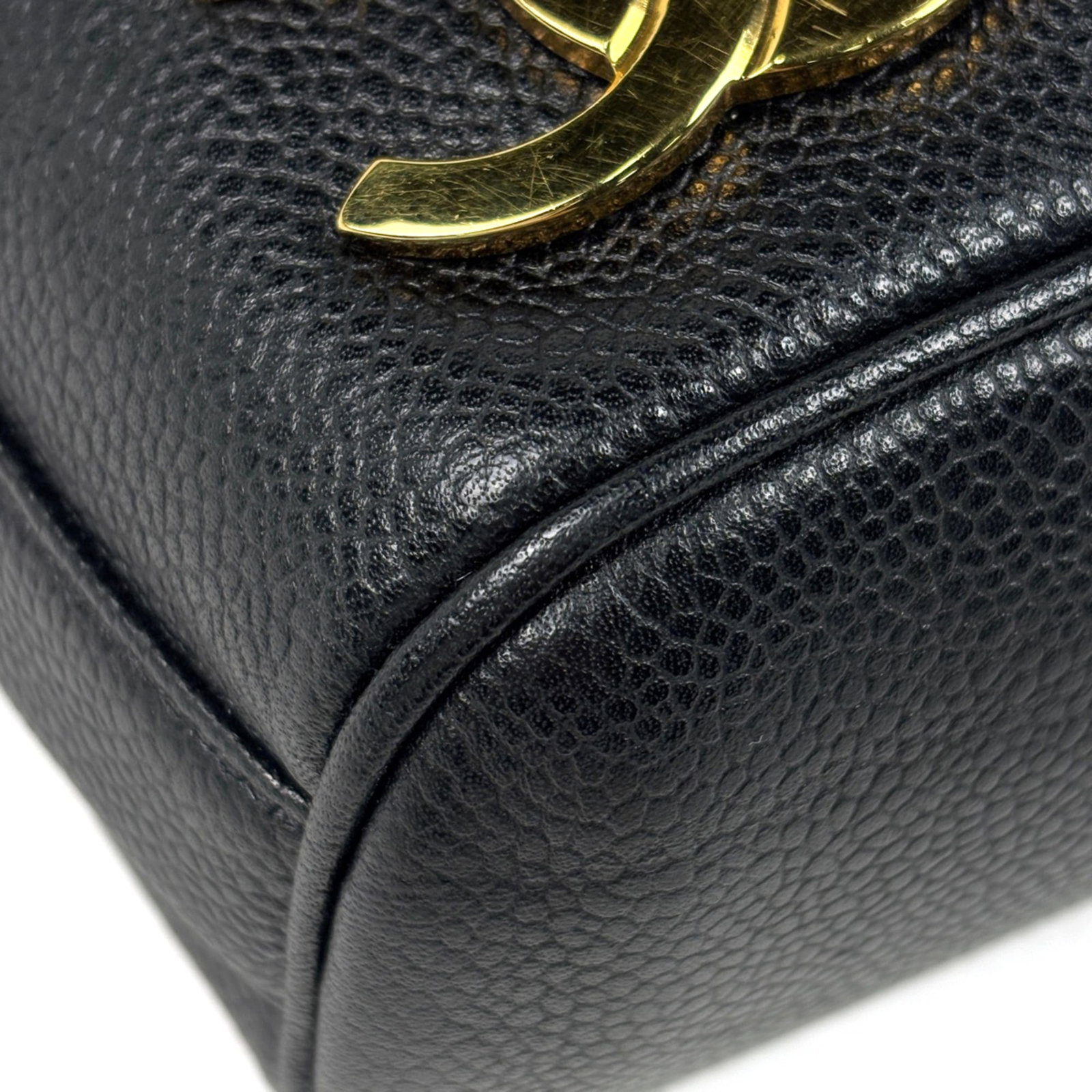 Calfskin Grained Chanel Backpack - 4