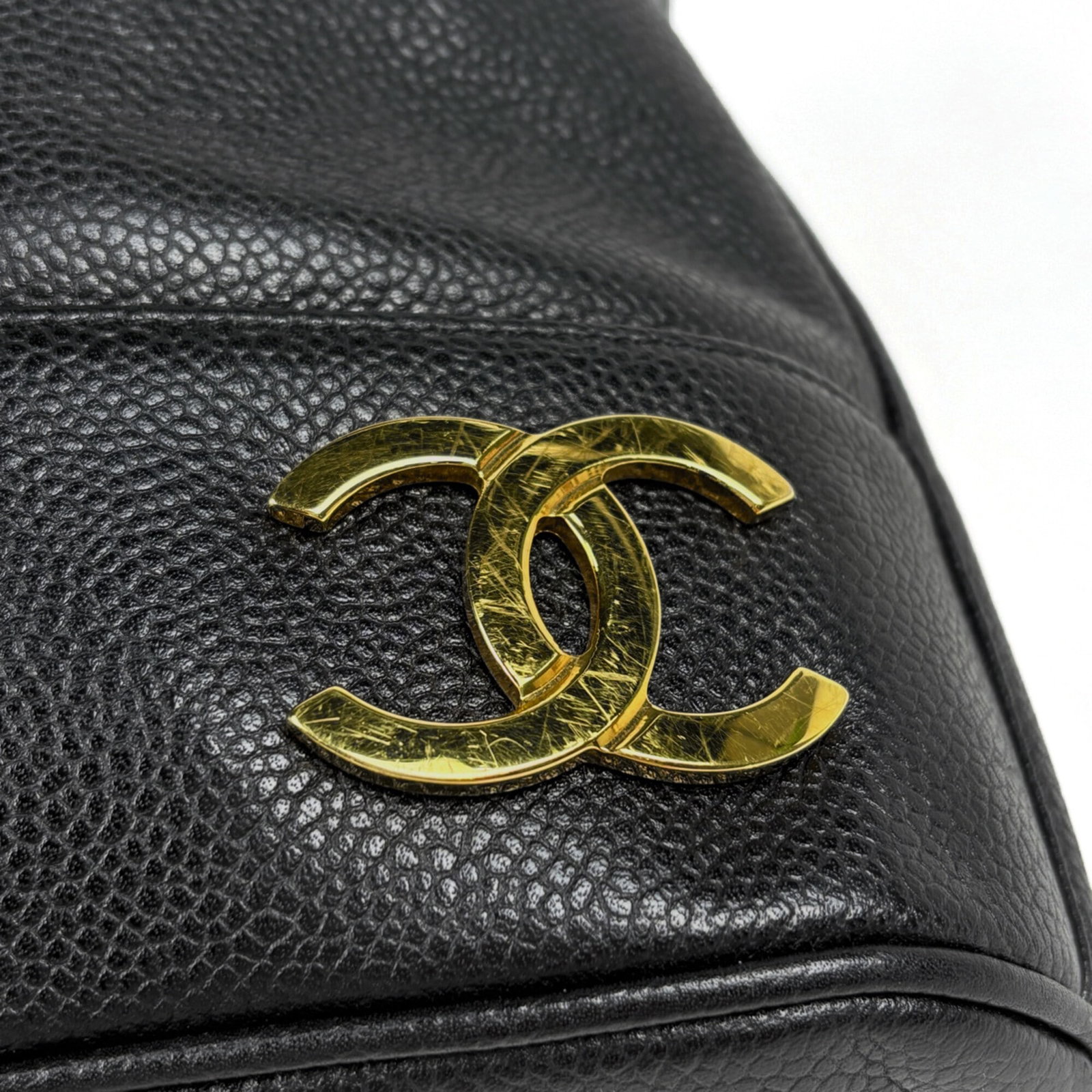 Calfskin Grained Chanel Backpack - 5