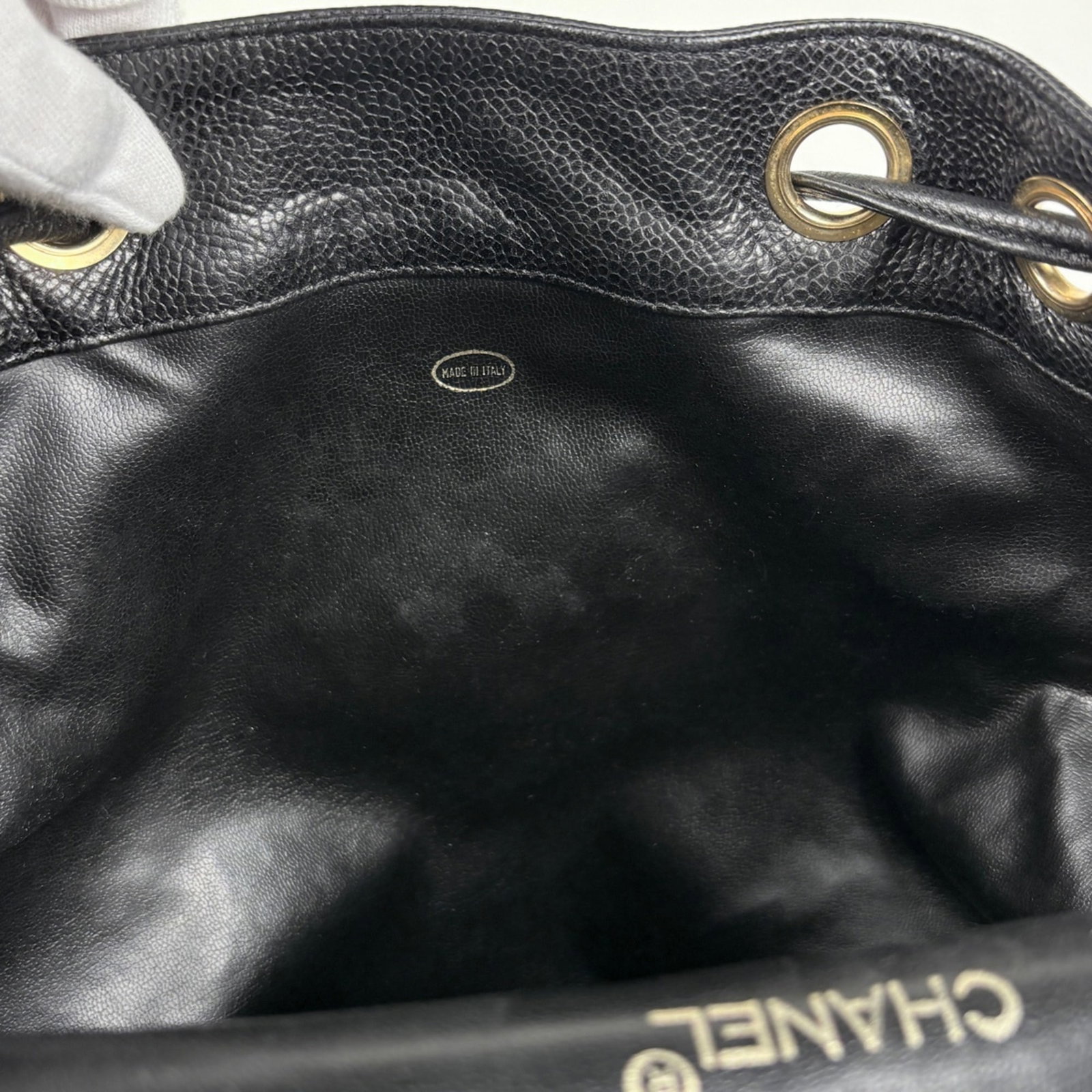Calfskin Grained Chanel Backpack - 8