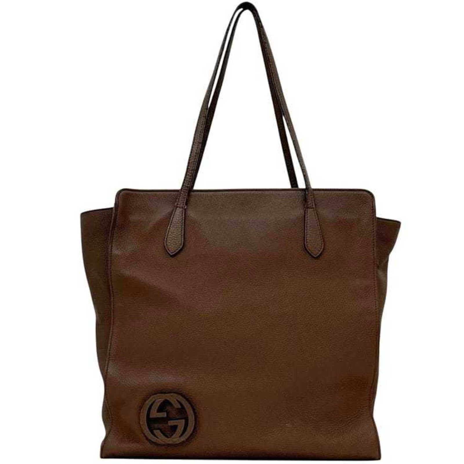 Gucci Tote Bag Leather: Gucci Tote Bag Leather Brown Gucci Tote Bag Made from High-Quality Leather. This 34cm x 34cm x 12.5cm tote bag features a classic design and a rich brown leather material, perfect for everyday use. It
