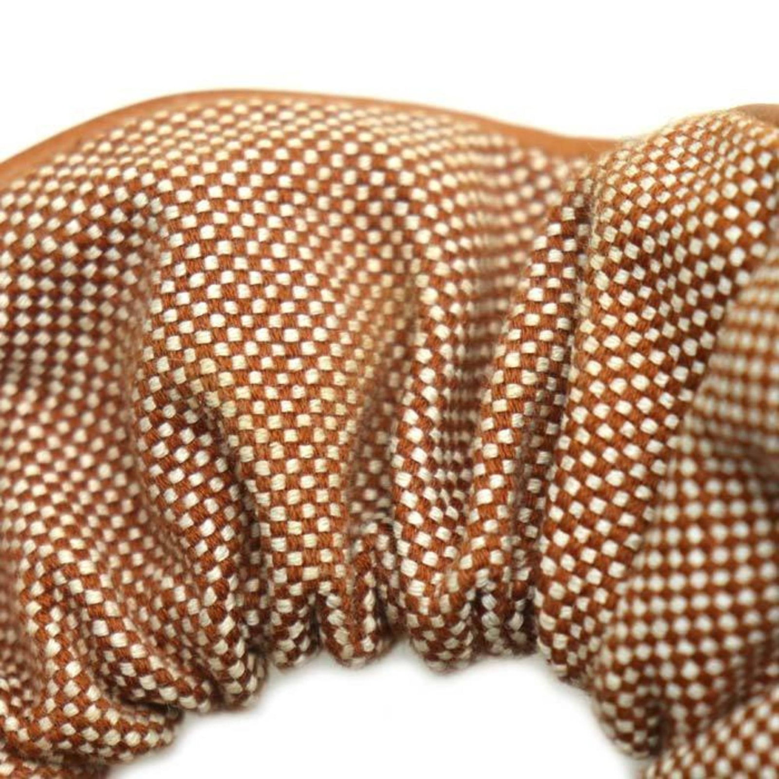 Cotton Leather Scrunchie Hermes - 4