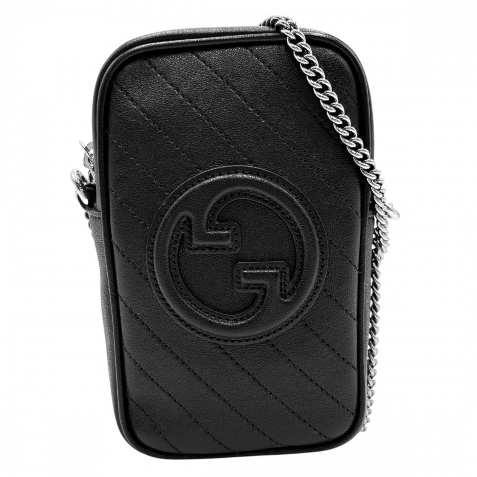 Pochette Leather Bag Shoulder Gucci: Pochette Leather Bag Shoulder Gucci Black leather Gucci pochette shoulder bag with clean lines and classic design. Measuring 17cm x 10cm x 4.5cm, this stylish bag is perfect for everyday use. Made