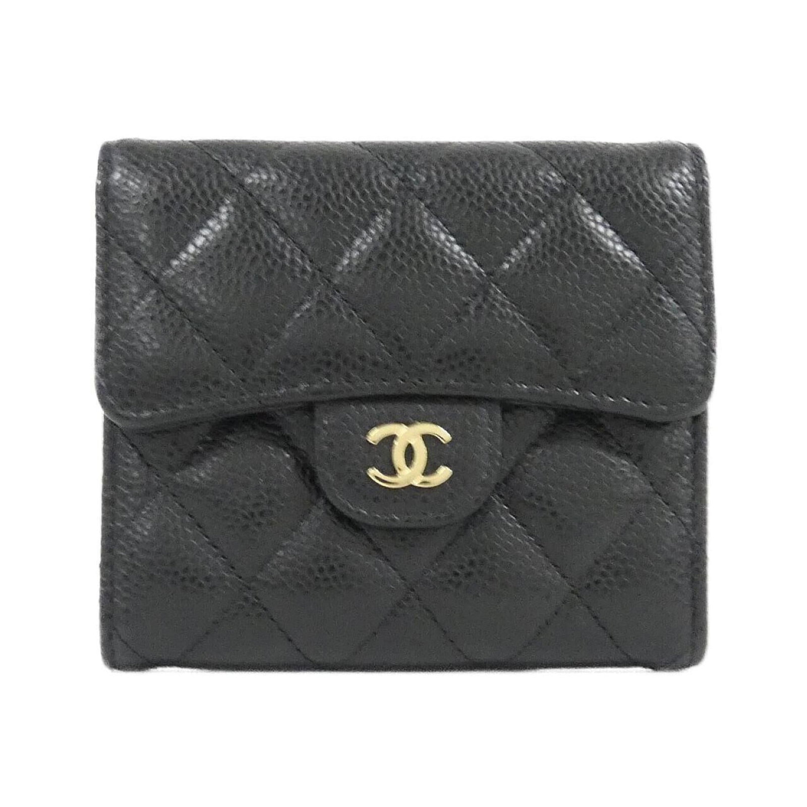 Chanel Wallet (Tri-Fold) Grained Calfskin: Chanel Wallet (Tri-Fold) Grained Calfskin The Chanel MPN AP0231 Tri-Fold Wallet is crafted from high-quality Grained Calfskin, providing a luxurious feel and durability. Its sleek design and classic
