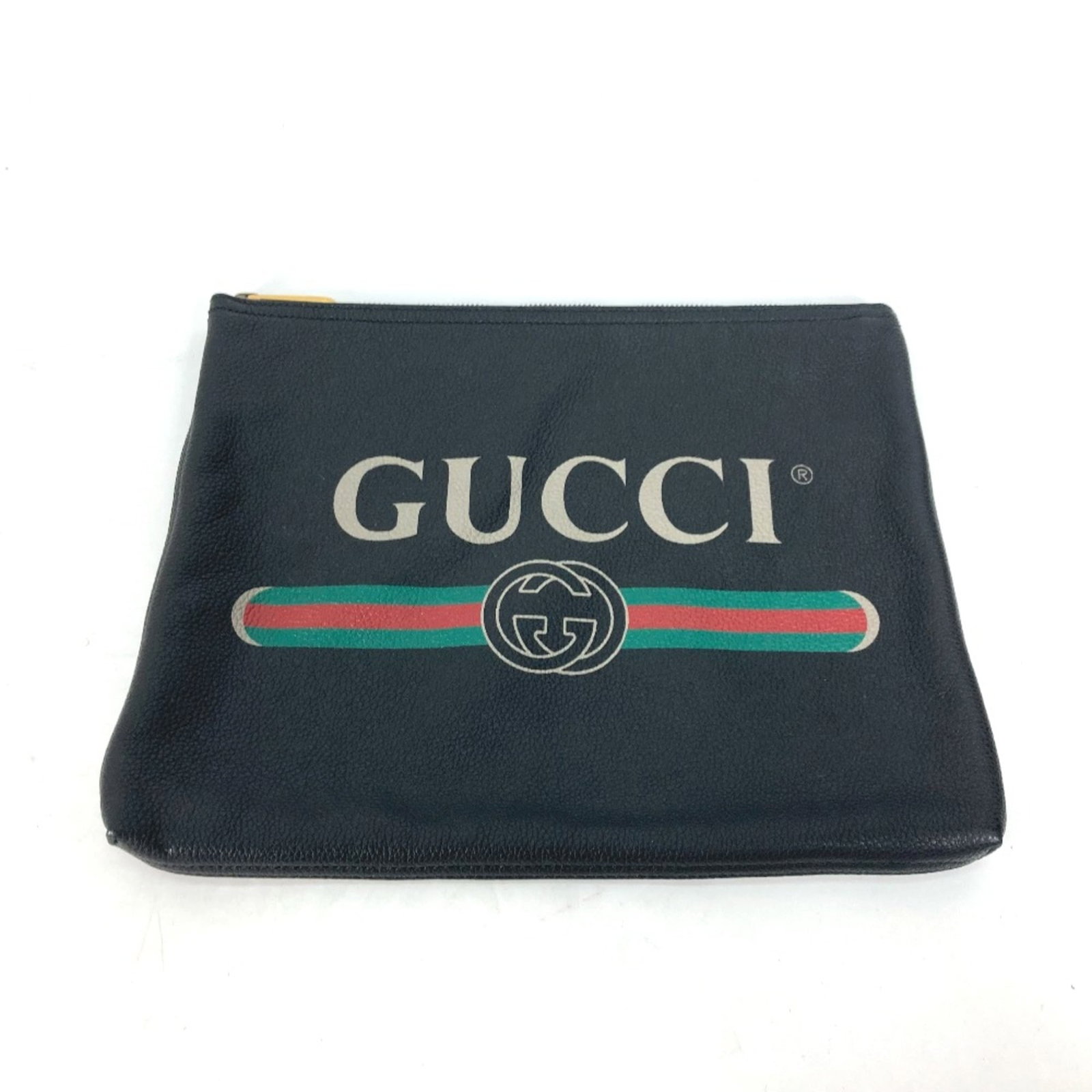 Gucci Clutch Leather Bag: Gucci Clutch Leather Bag Black Gucci Clutch Bag with sleek design, measuring 30cm x 23.5cm and 11.8cm x 9.3cm, made from high-quality leather. This stylish clutch features a classic shape and