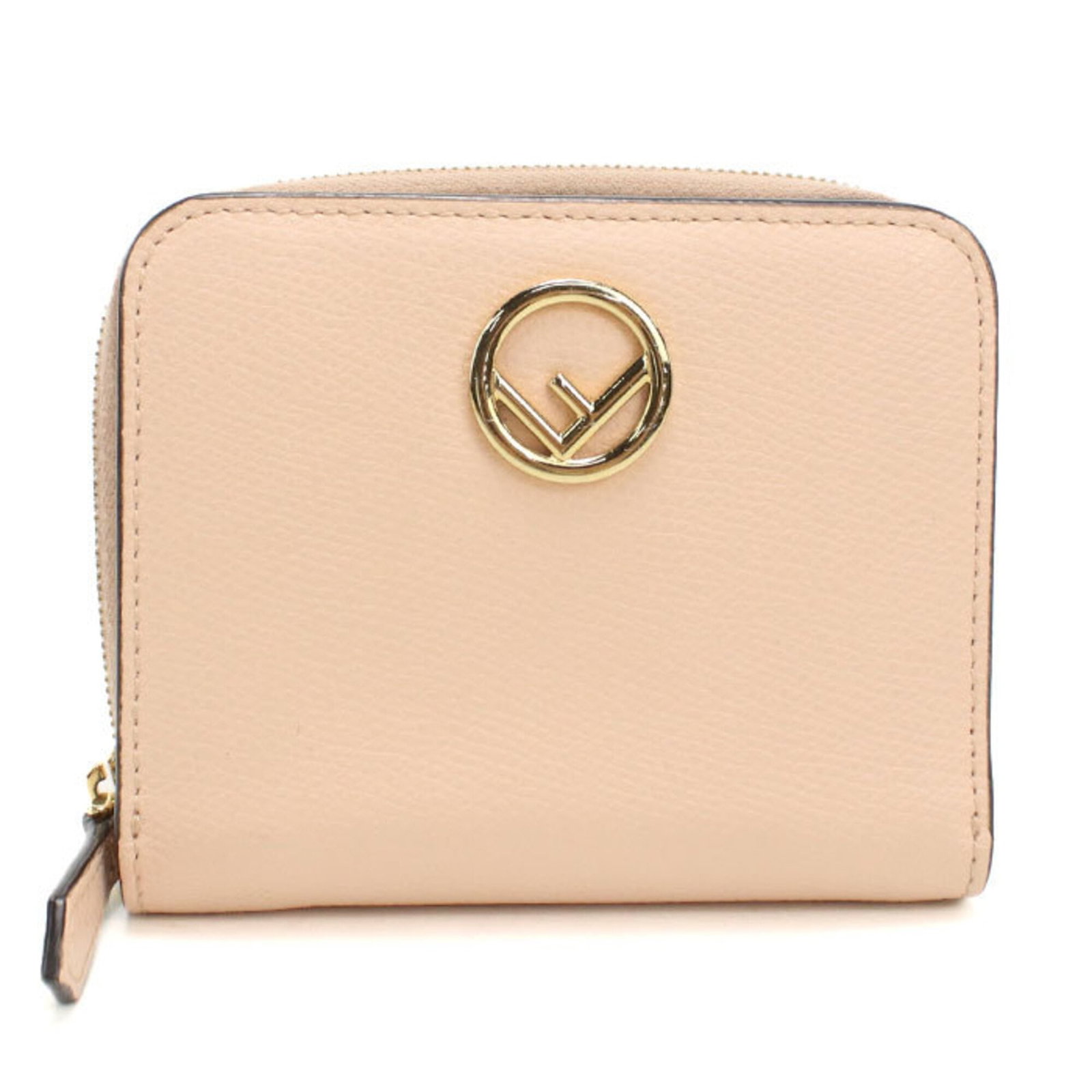 Fendi Wallet (Bi-Fold) Leather: Fendi Wallet (Bi-Fold) Leather Pink Fendi bi-fold leather wallet from Italy, featuring high-quality calfskin material and a classic design. This stylish wallet measures 9cm x 11cm x 2.5cm and is made 